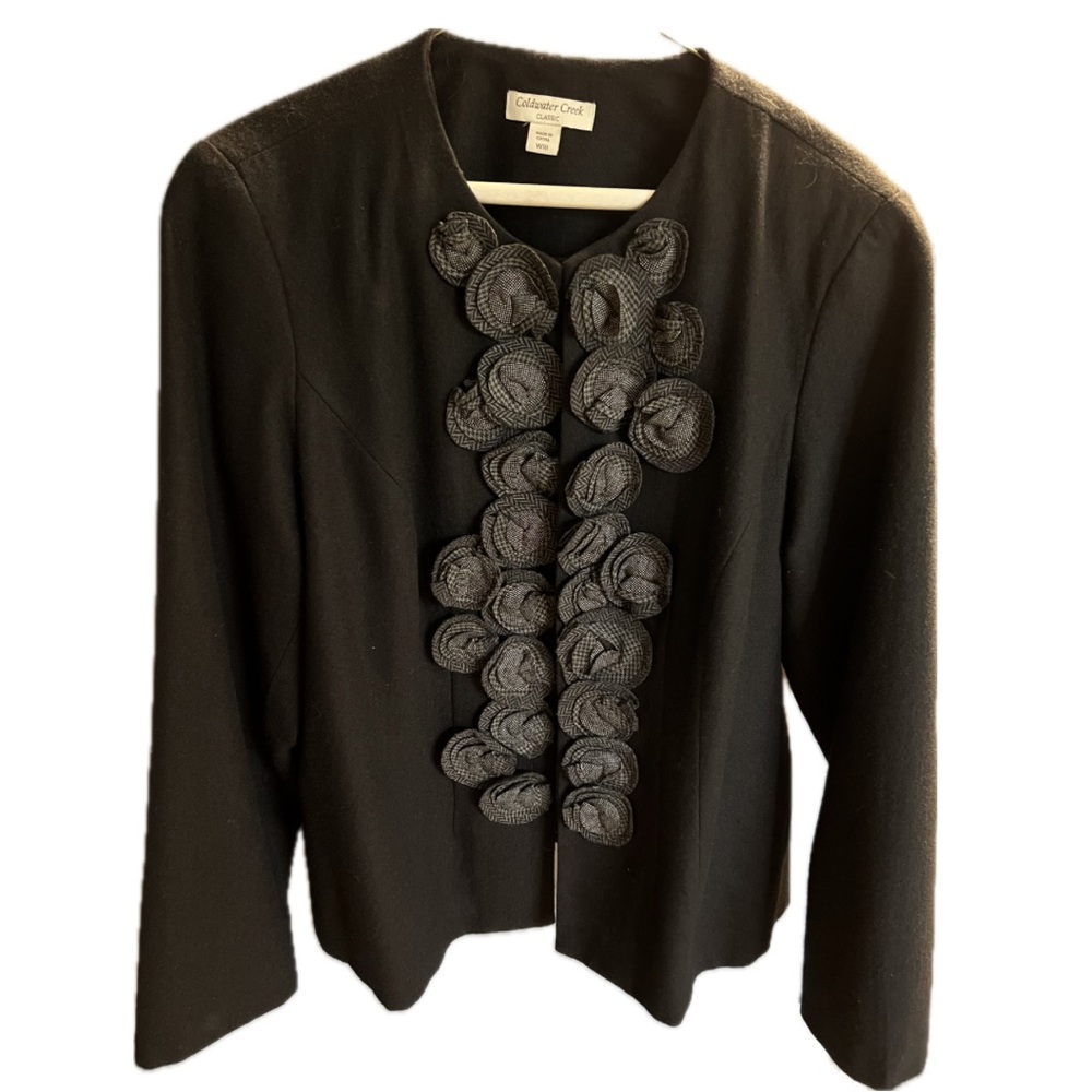 Coldwater Creek Classic Black Coat